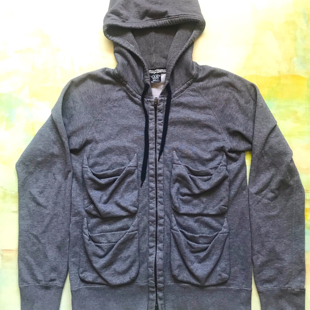 NUMBER NINE GREY 4POCKET HOODIE